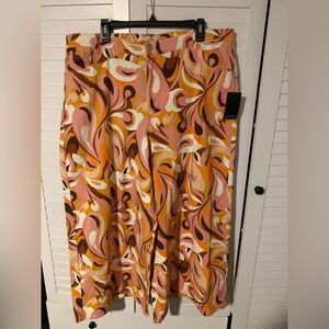 Eloquii Printed Wide Leg Jeans